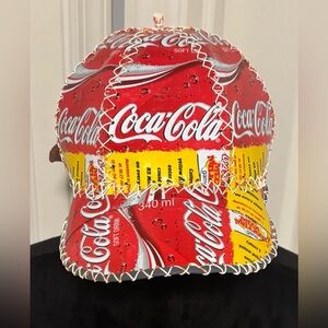 Coca Cola Handmade Panel Stitched Aluminum Can Hat